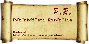 Pünkösti Rozália névjegykártya